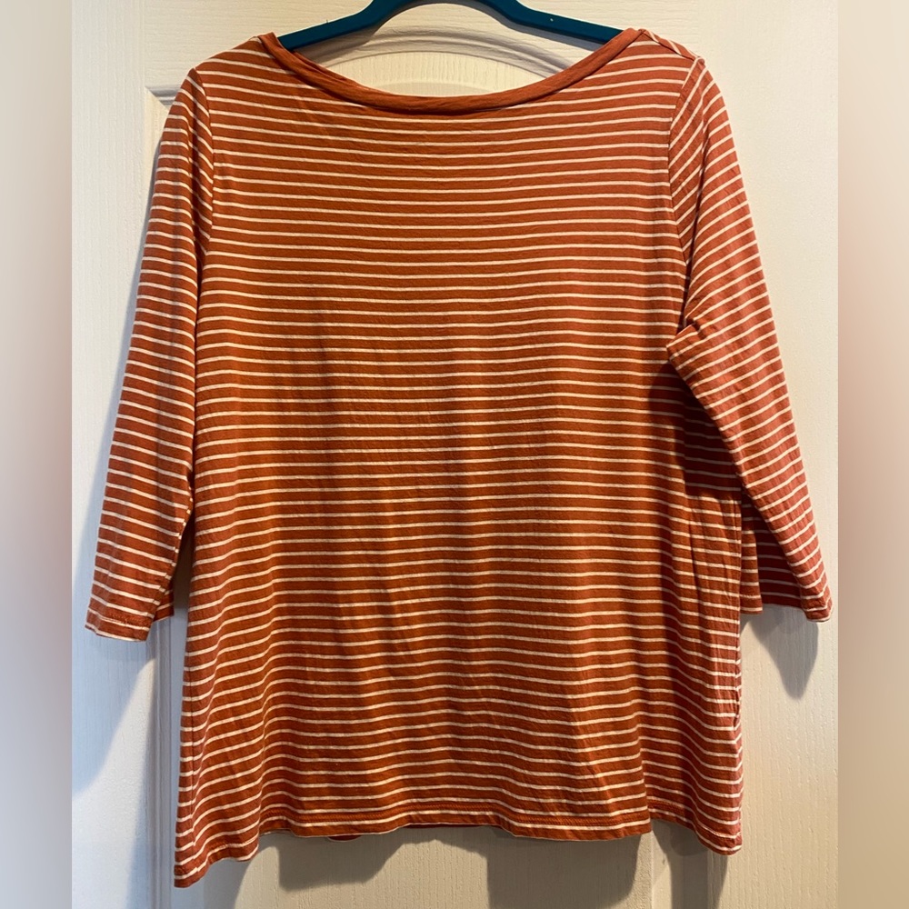 A NEW DAY X-LG RUST STRIPE TOP (C-54)